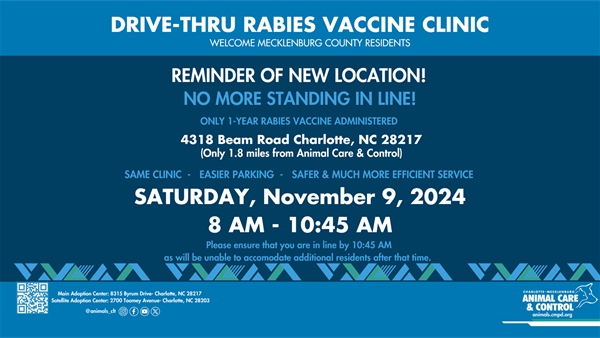 11.9 Drive-Thru rabies clinic infographic