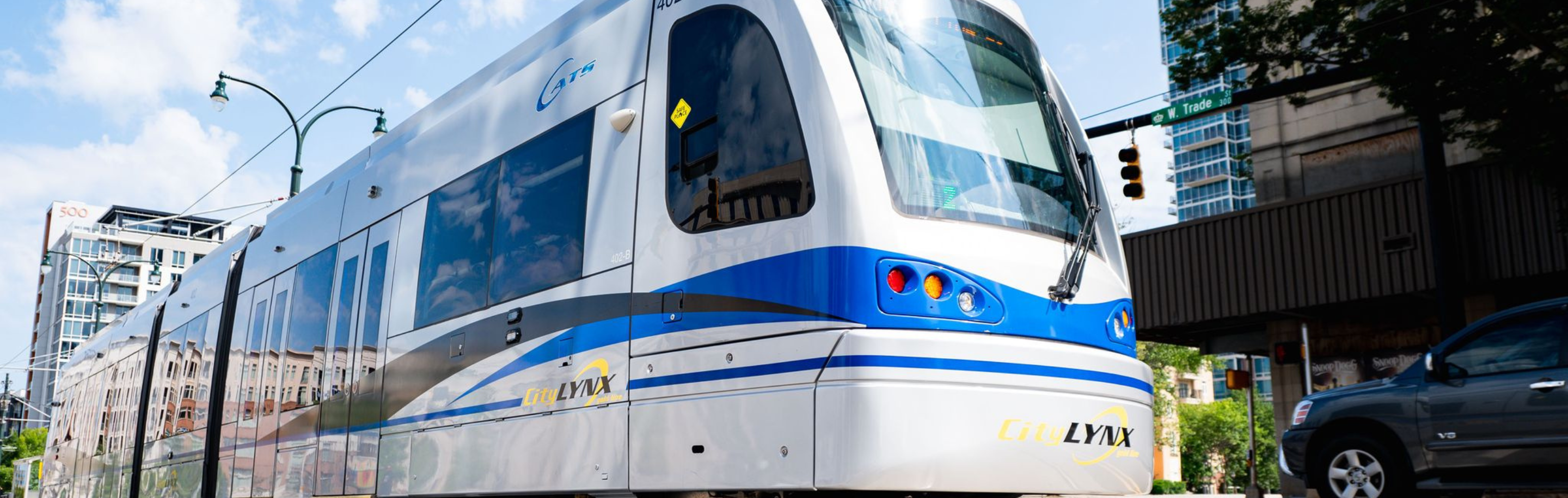 CATS Gold line passing through uptown Charlotte