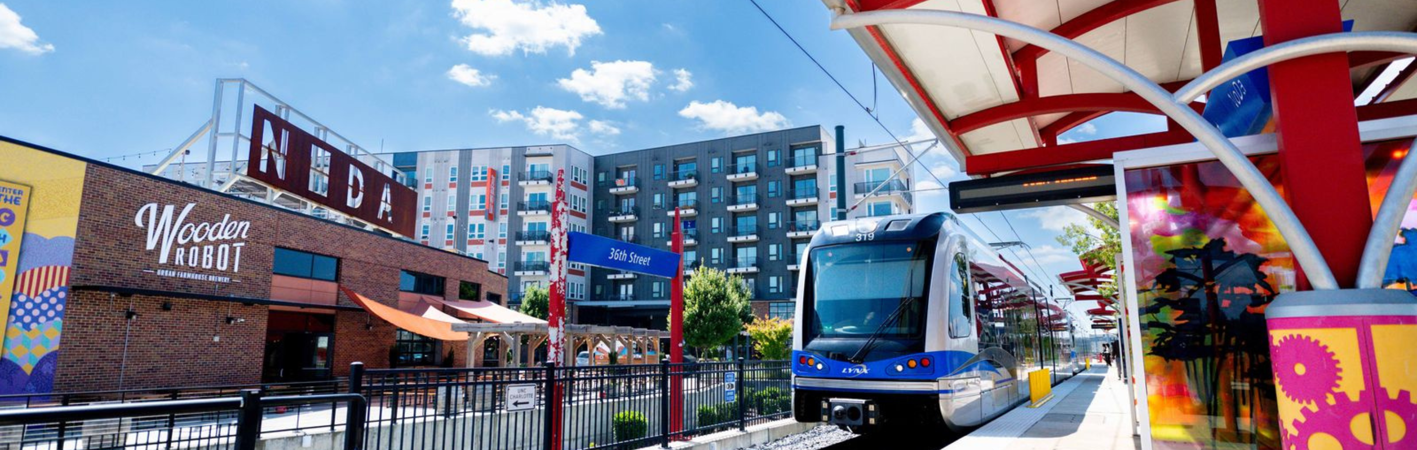 CATS blue line arriving at 36th street station