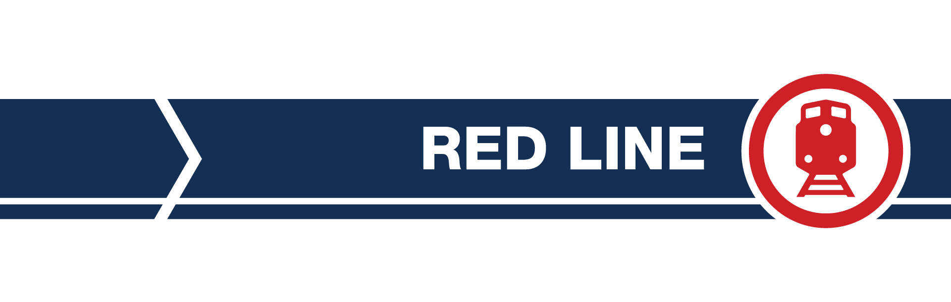 CATS red line banner with rail icon