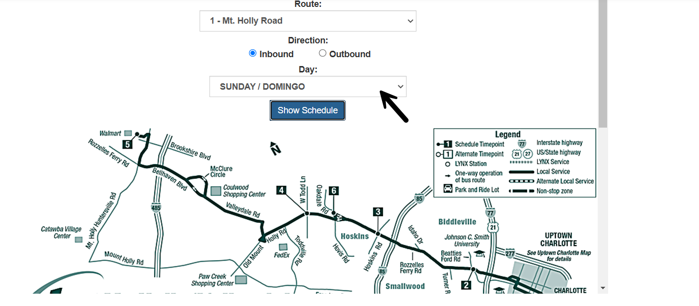 CATS bus scheduling tool where riders can view their need route map and service times