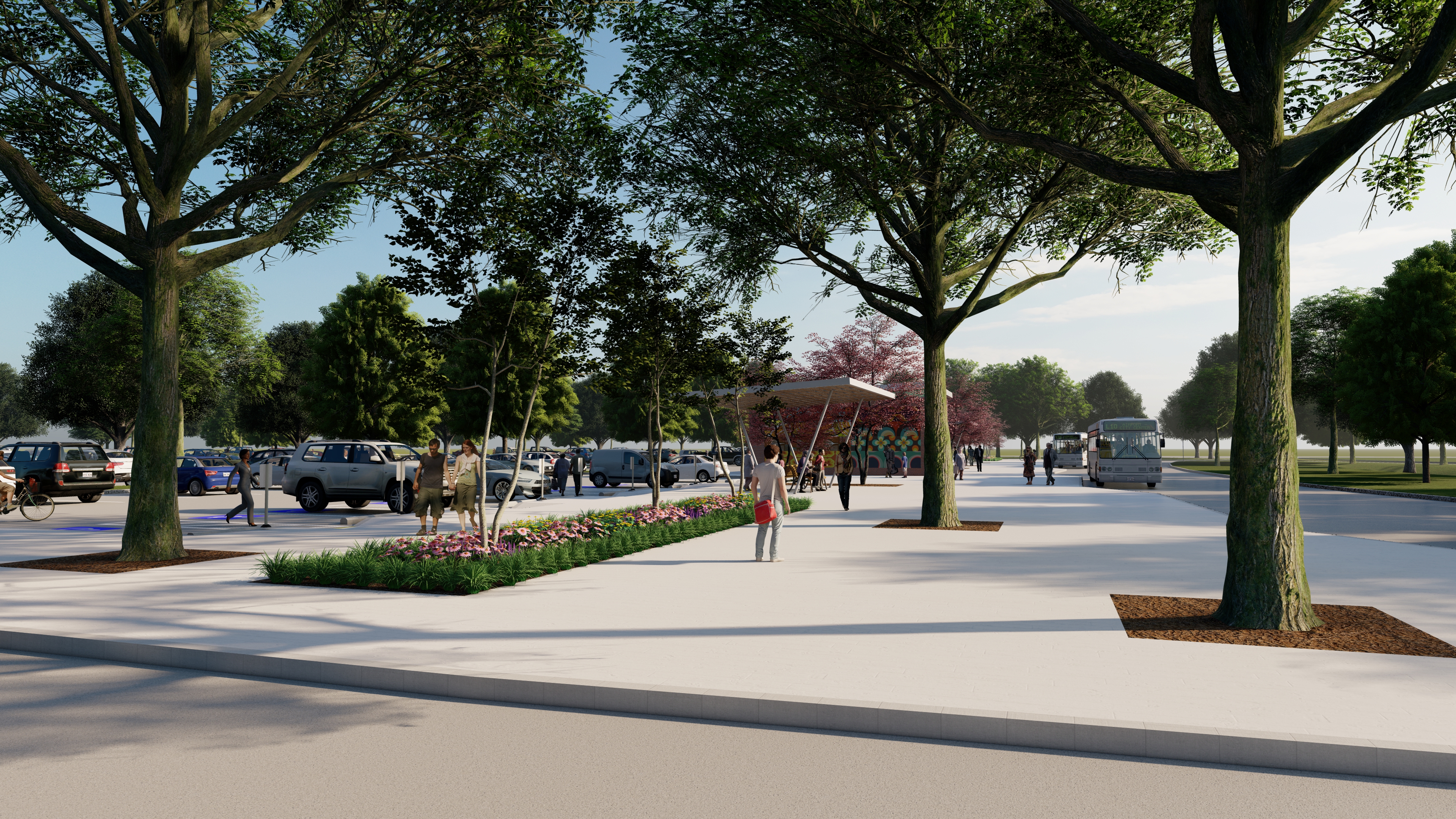 Rendering on Hambright park and ride