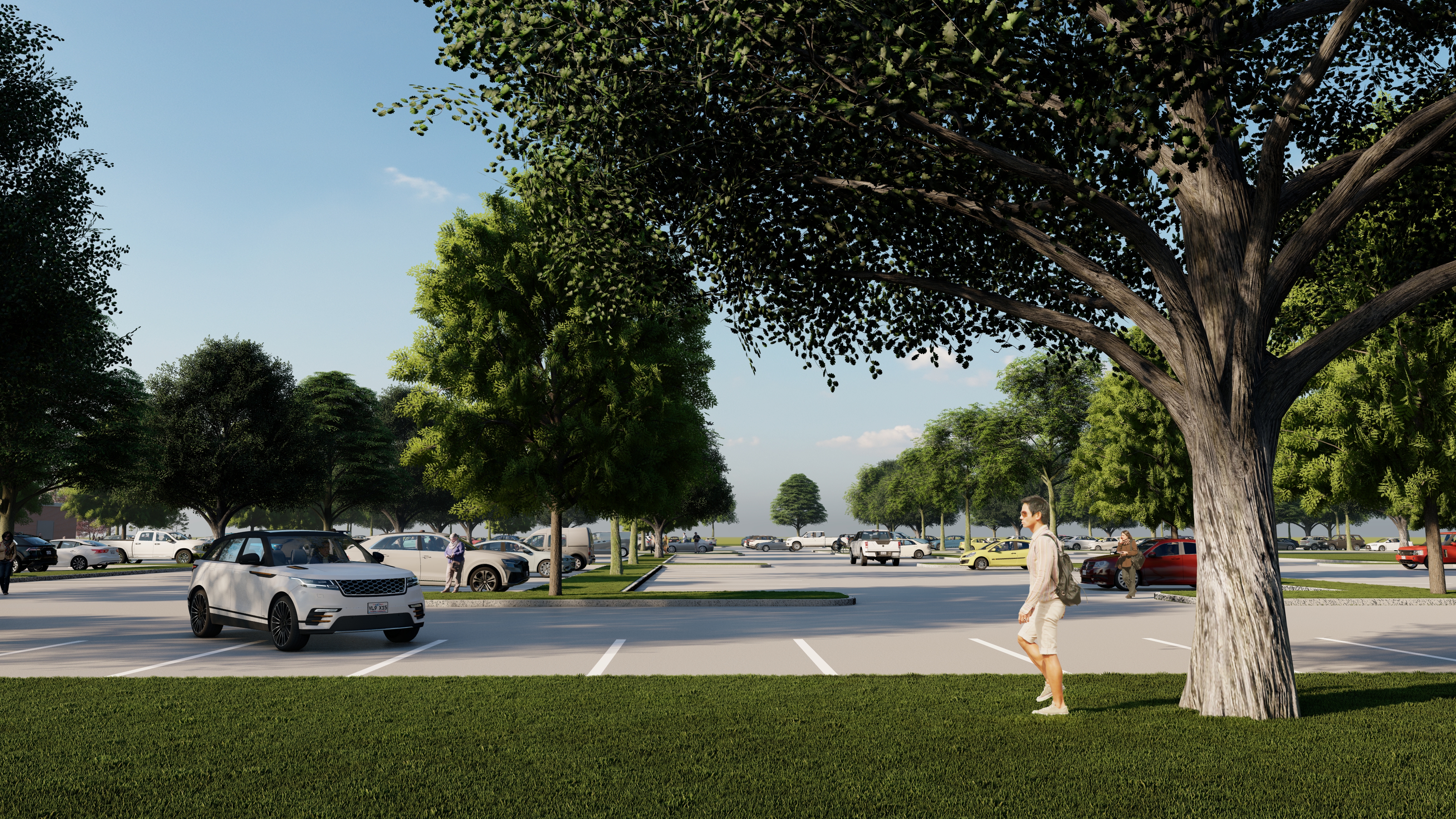 Rendering on Hambright Park and ride parking lot