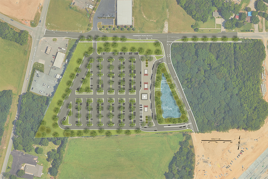 Hambright Park and Ride Plan Rendering