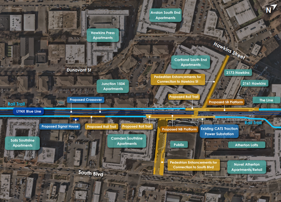 Blue line system current and proposed south end Map