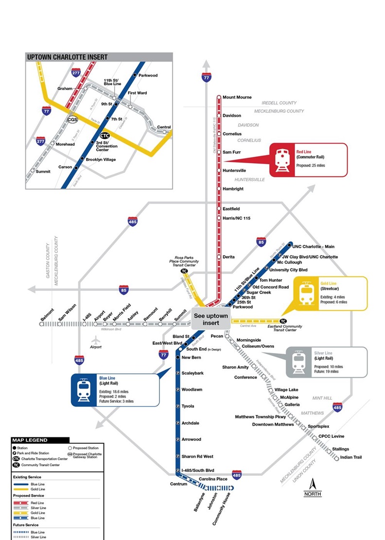 Rapid Transit map with a description below