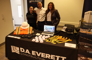 D.A. Everett Construction event booth table