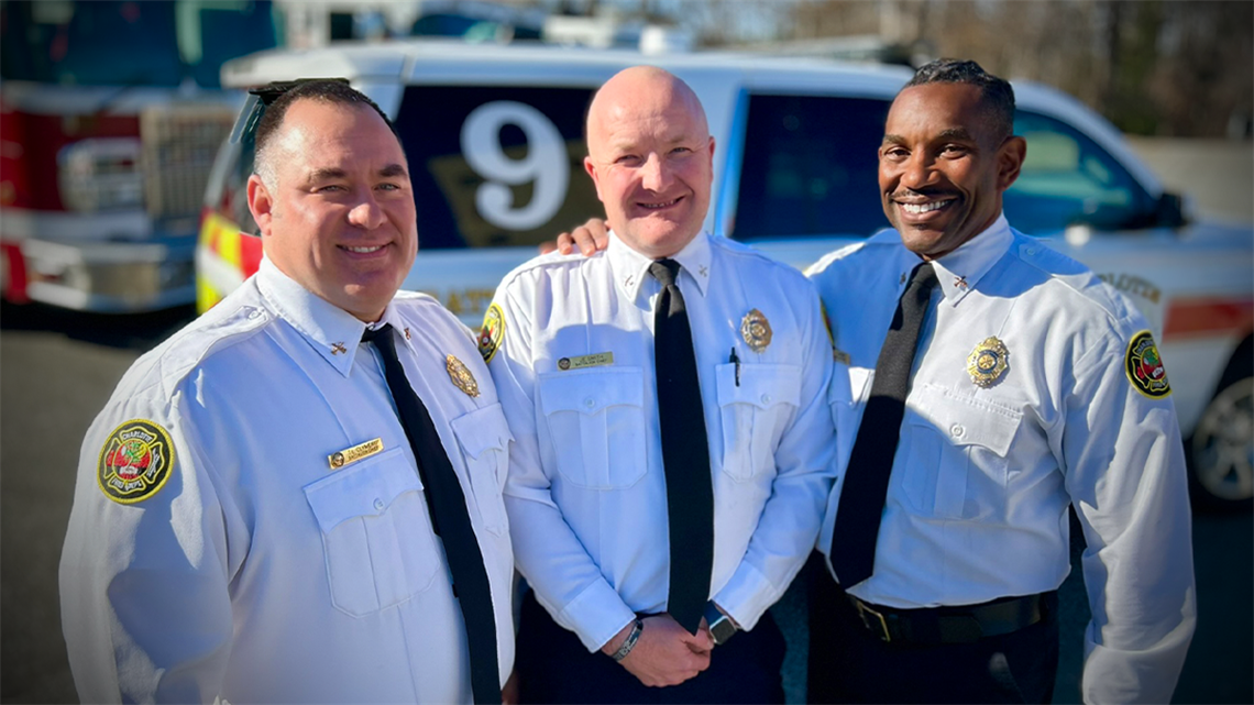 The leadership team of Battalion 9 stands united, ready to guide Charlotte Fire’s newest battalion into a new era of service and innovation. Their combined expertise and dedication reflect the strength and future of the department