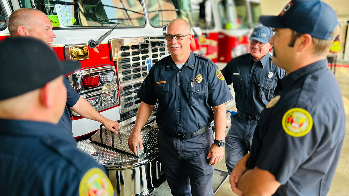 Captain Jeff Bright shares a light moment with his Rescue 10 crew at Firehouse 10. Known for his calm demeanor and strong leadership, Captain Bright’s ability to connect with his team fosters an environment of trust, camaraderie, and mutual respect—qualities that have defined his nearly 30-year career with Charlotte Fire. His legacy of service will leave a lasting impact on his team and the entire department.