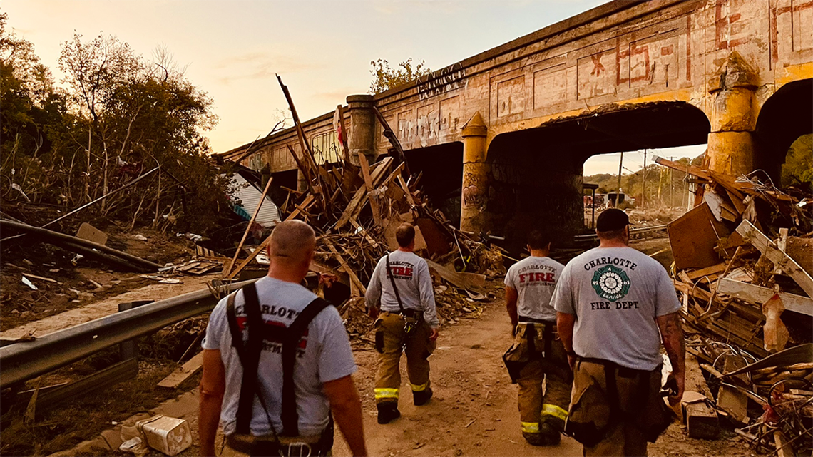 Charlotte Fire Crews Assist Hurricane Helene 