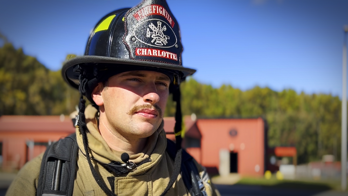 Recruit Kyle Potochar, originally from New Jersey, embraces the challenges and camaraderie of training at Charlotte Fire. 