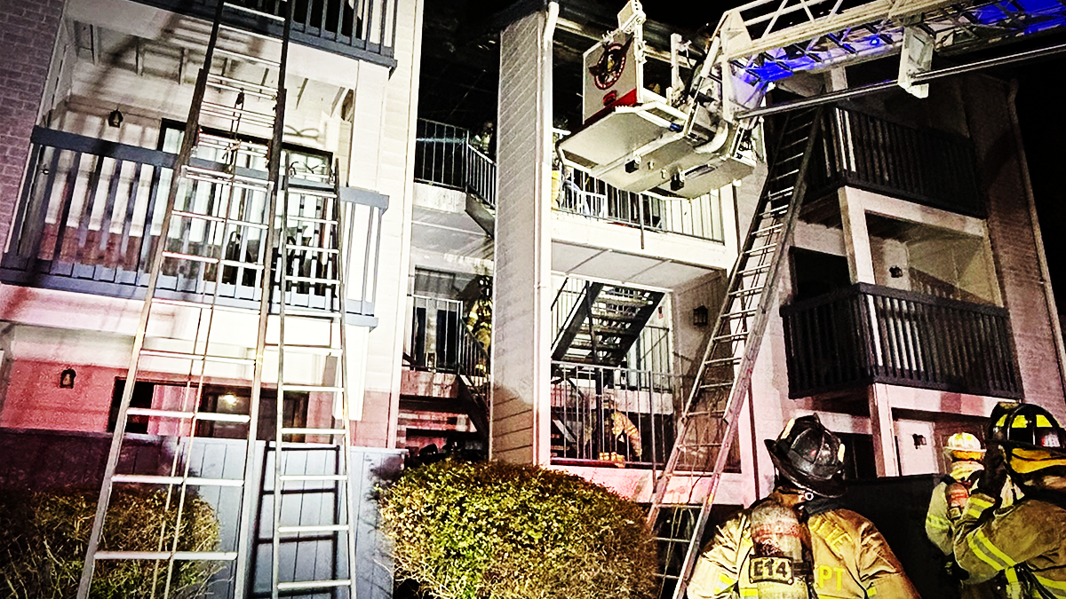 Charlotte Fire personnel conduct a rescue operation on Wallace Road, where multiple occupants were saved from an apartment fire. The Field Technician’s role was crucial in supporting the coordination and management of resources, allowing firefighters to focus on life-saving efforts.