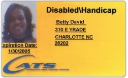 CATS issued ADA transit ID