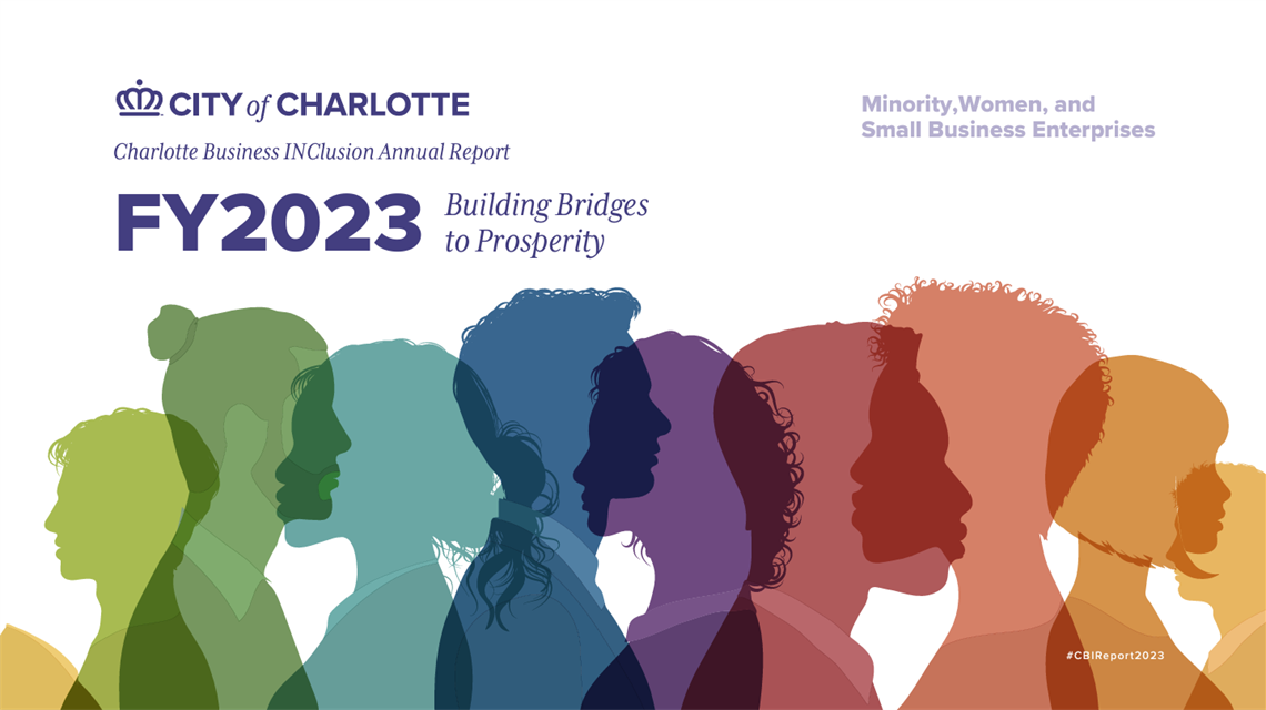 Illustrated silhouettes intersect in a variety of colors on the cover of the FY 2023 Annual Report.