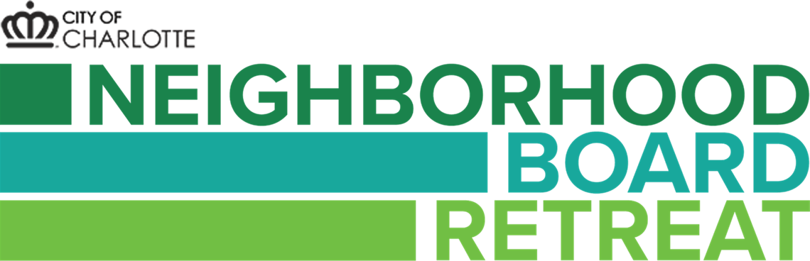 Text logo for the Neighborhood Board Retreat