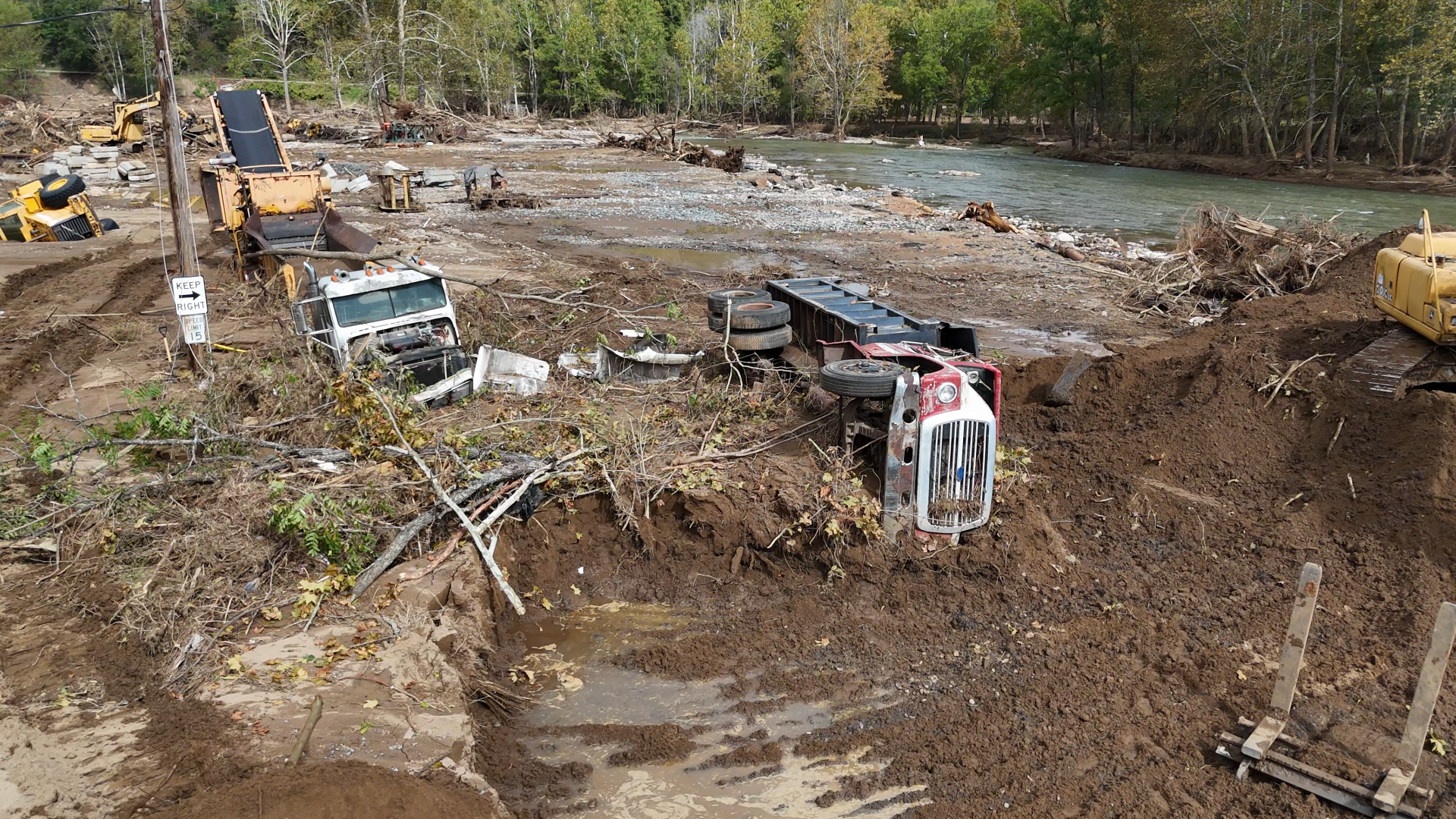 The aftermath of Hurricane Helene in Yancey County