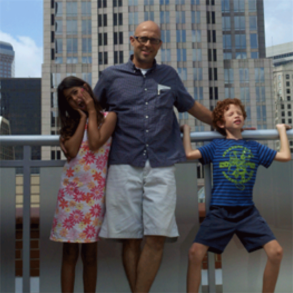 Luis and his children enjoying their life in Charlotte