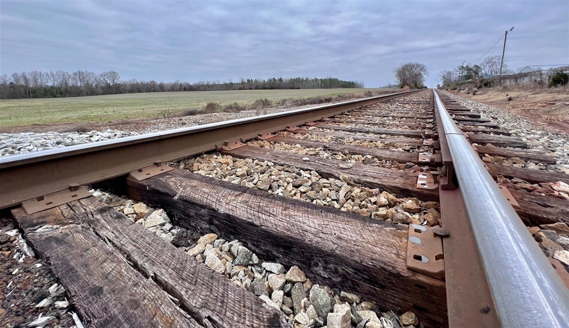 Close up of the current tracks of the O-line, which will become the Red Line.