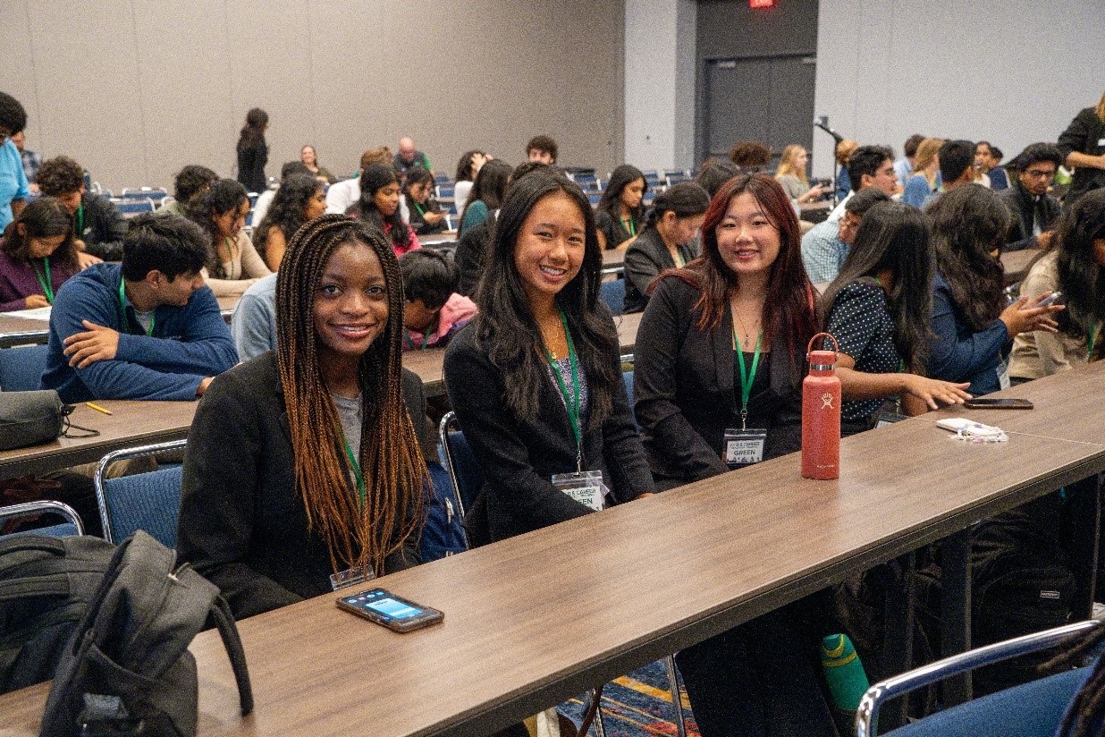 Students smiling at camera at Job and Career Readiness Training session