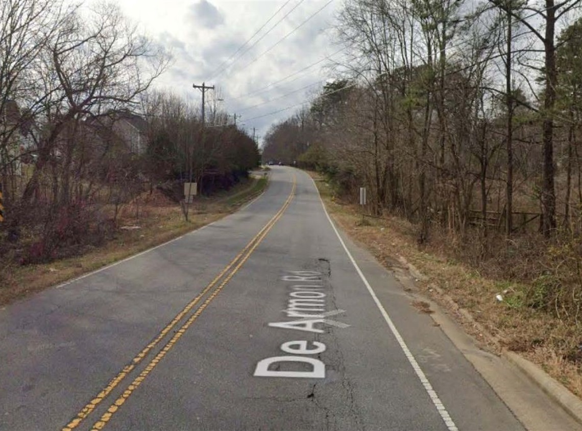 a photo of the roadway before improvements