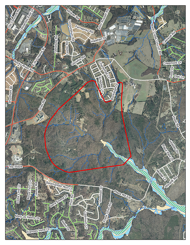 Reedy Creek Stream Restoration Project Map